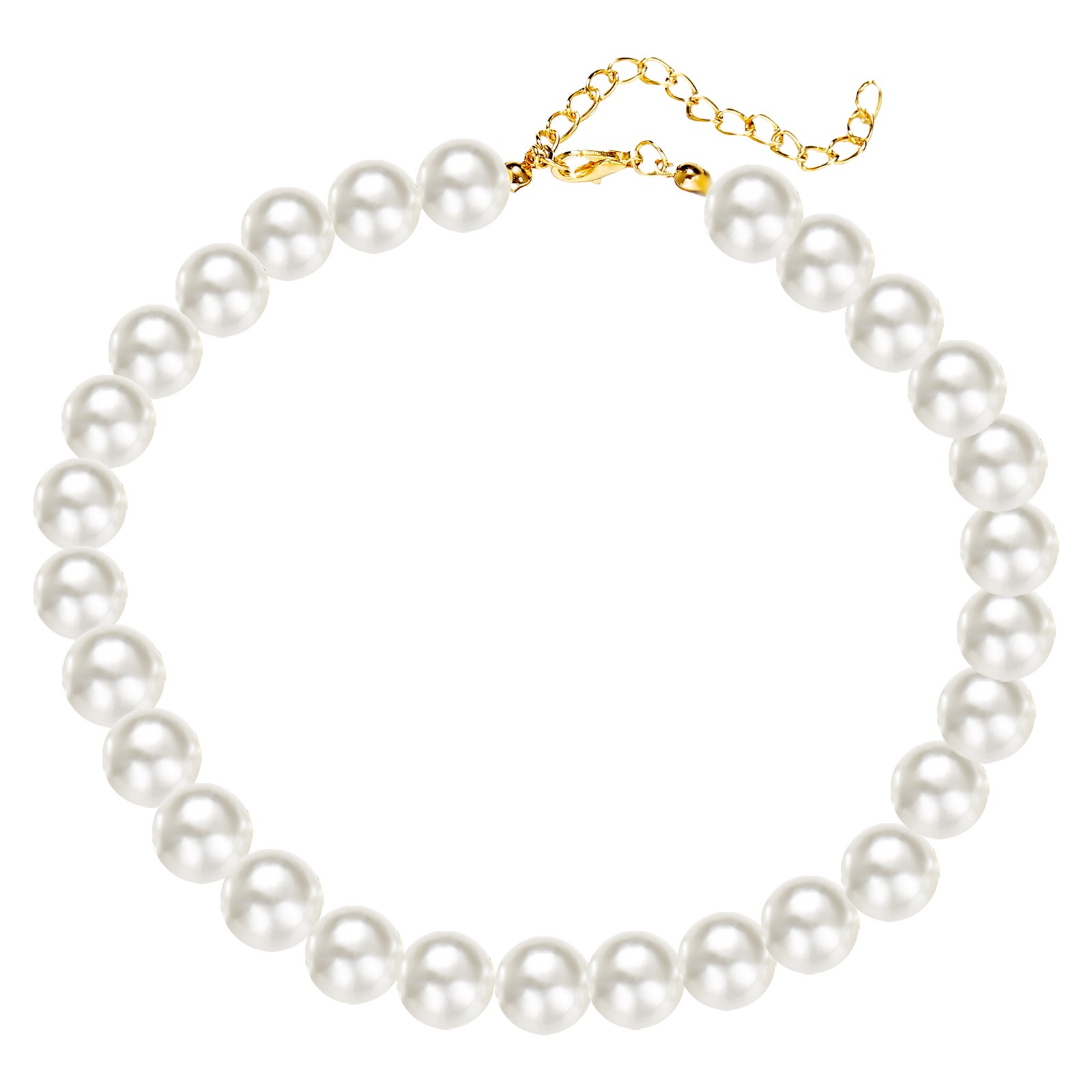 thumbnail image 2 of Collares de la perla del encanto de la gargantilla para la cadena del cuerpo de la imitación de la vendimia de la moda de las mujeres, 2 of 2